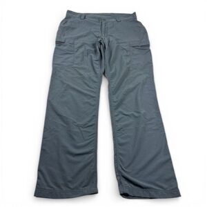 Duluth Trading Mens Utility Cargo Pants Gray Hiking Outdoor Flex Dry 36 x 34